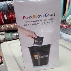 Pong Bucket Game Set - Black